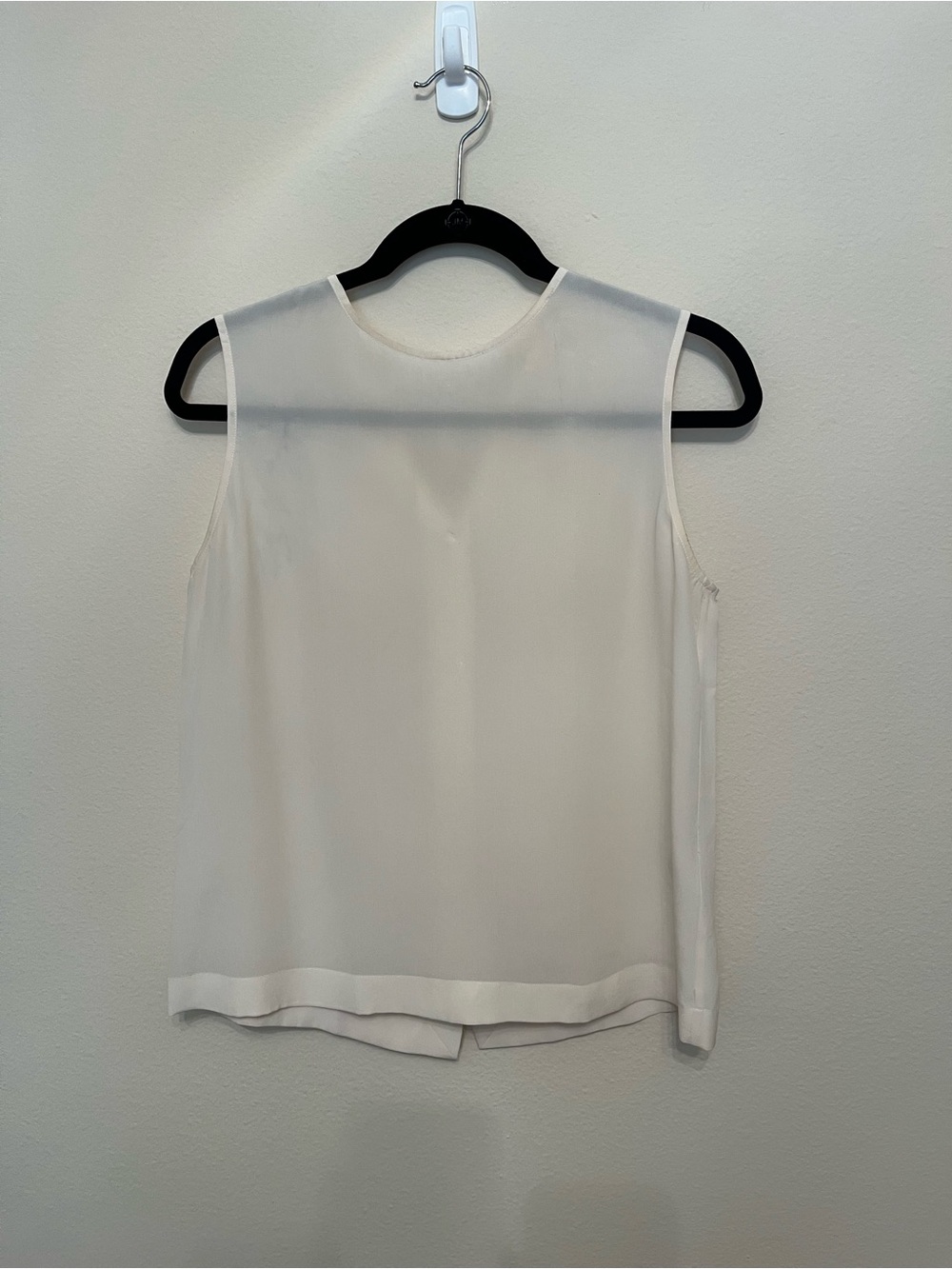 Equipment Silk Back Button Top